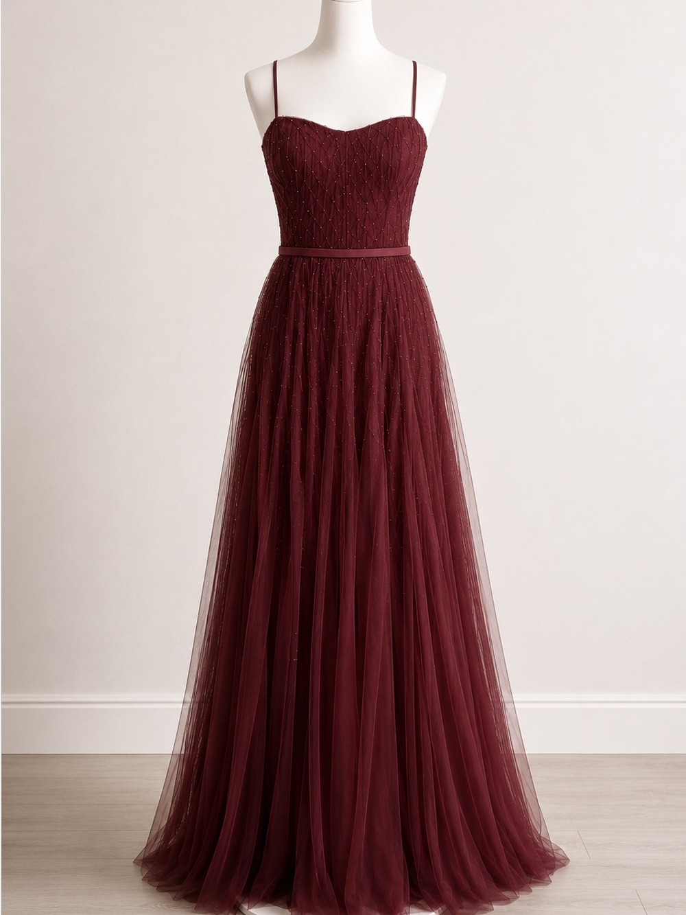 CINDERELLA DIVINE Elegant Burgundy Gown